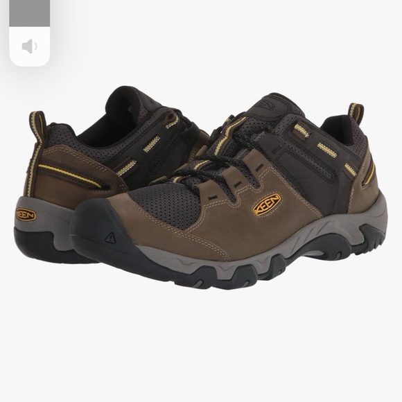 KEEN Steens Men's Brown and Black Low Height Hiking Vent Shoes